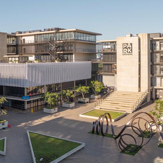 View of Umhlanga campus showing steps leading ot building